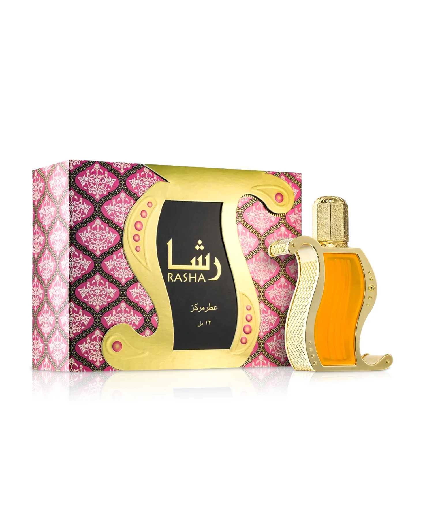 rasha-perfume-oil-bottle-beside-box-against-white-background